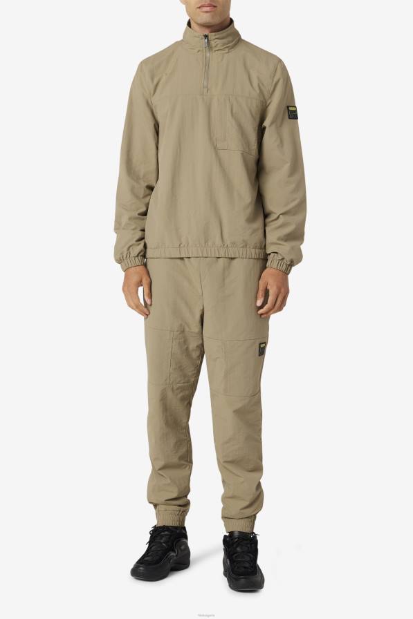 2HNL886 прикрито зелено FILA спортно яке fila covert green magnus 1/4 с цип