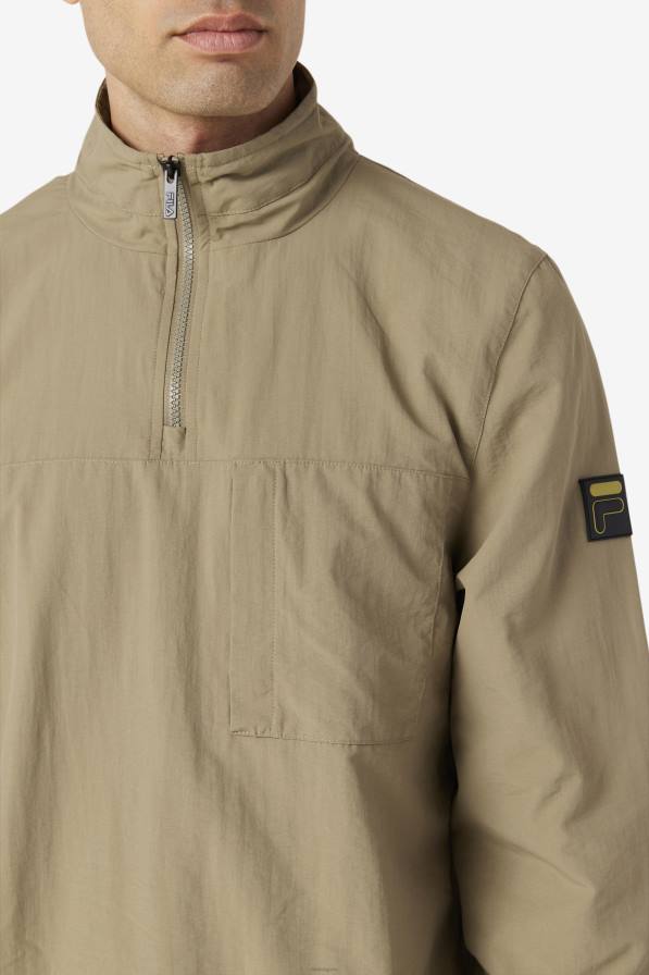 2HNL886 прикрито зелено FILA спортно яке fila covert green magnus 1/4 с цип